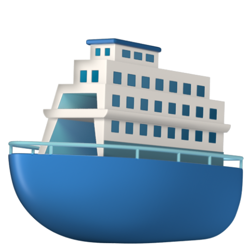 Emoji Phà ⛴ dạng 3D