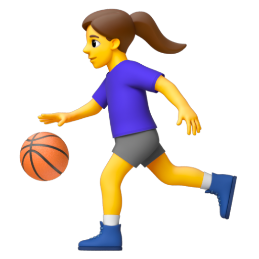 Emoji Người phụ nữ chơi bóng ⛹‍♀ dạng 3D