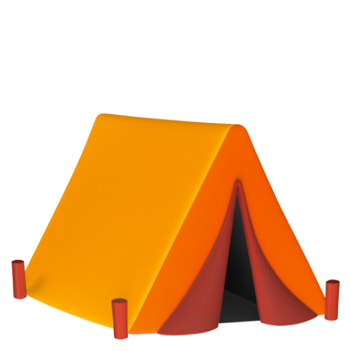Emoji Lều ⛺ dạng 3D