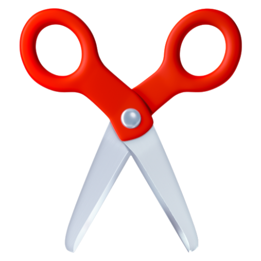 Emoji Kéo ✂ dạng 3D