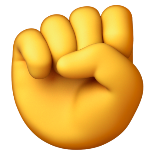 Emoji Nắm đấm giơ lên ✊ dạng 3D