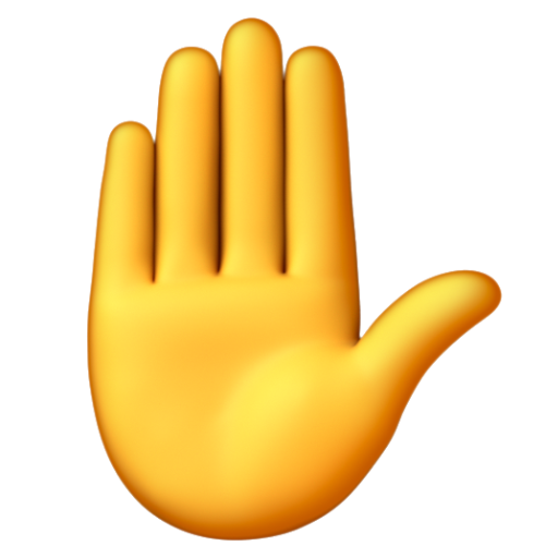 Emoji Bàn tay giơ lên ✋ dạng 3D