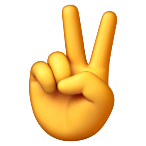 Emoji Tay chiến thắng ✌ dạng 3D