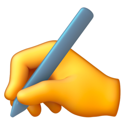 Emoji Bàn tay đang viết ✍ dạng 3D