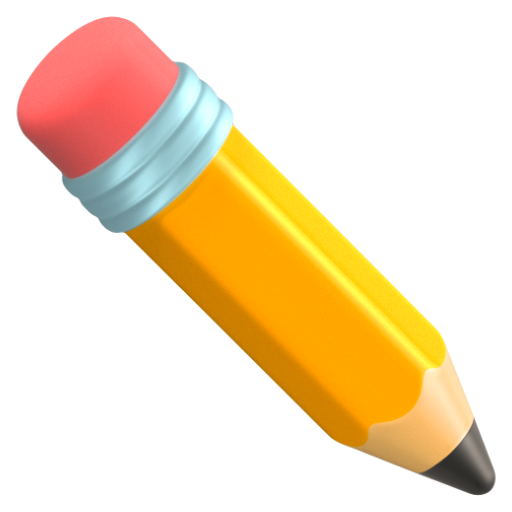 Emoji Bút chì ✏ dạng 3D