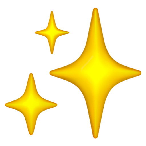 Emoji Ánh lấp lánh ✨ dạng 3D