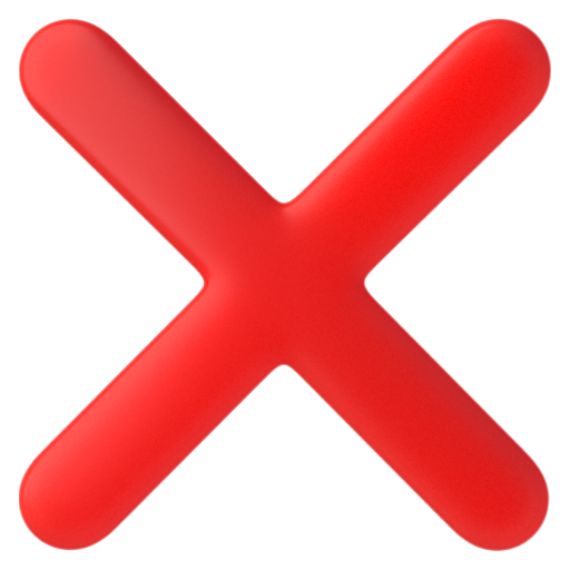 Emoji Dấu gạch chéo ❌ dạng 3D