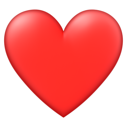 Emoji Trái tim màu đỏ ❤ dạng 3D