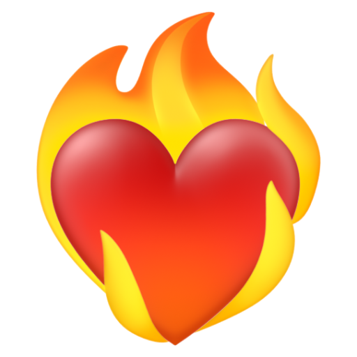Emoji Trái tim bốc lửa ❤‍🔥 dạng 3D