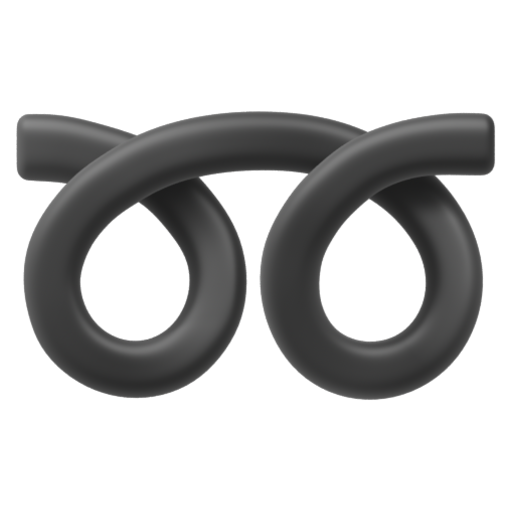 Emoji Vòng lặp đôi ➿ dạng 3D