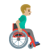 Эмодзи 👨🏼‍🦽‍➡️ Google