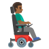 Эмодзи 👨🏾‍🦼‍➡️ Google