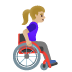 Эмодзи 👩🏼‍🦽‍➡️ Google