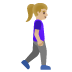 Эмодзи 🚶🏼‍♀️‍➡️ Google