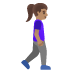 Эмодзи 🚶🏽‍♀️‍➡️ Google