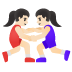 Эмодзи 🤼🏻‍♀️ Google