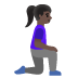 Эмодзи 🧎🏿‍♀️‍➡️ Google