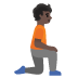 Эмодзи 🧎🏿‍➡️ Google