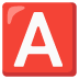 A Button (Blood Type) emoji on Google