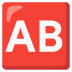 AB Button (Blood Type) emoji on Google