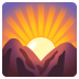Sunrise Over Mountains emoji on Google