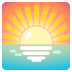Sunrise emoji on Google