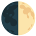 First Quarter Moon emoji on Google