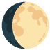 Waxing Gibbous Moon emoji on Google