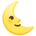 Last Quarter Moon Face emoji on Google
