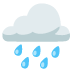Cloud with Rain emoji on Google