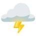 Cloud with Lightning emoji on Google
