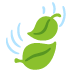 Leaf Fluttering in Wind emoji on Google