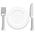 Fork and Knife with Plate emoji on Google