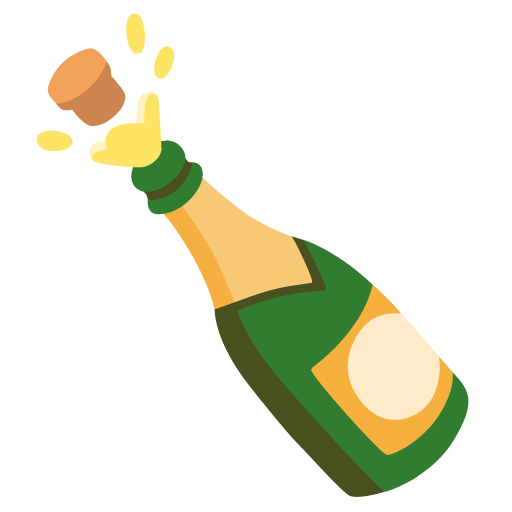 Bottle With Popping Cork emoji