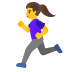 woman running emoji on Google