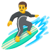 man surfing emoji on Google