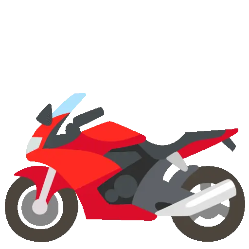 Motorcycle animated emoji
