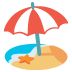 Beach with Umbrella emoji on Google
