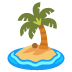 Desert Island emoji on Google