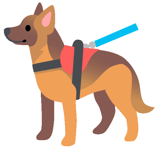 Service dog Noto Animated emoji