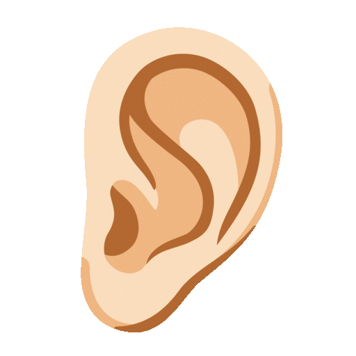 Ear: Light Skin Tone Noto Animated emoji