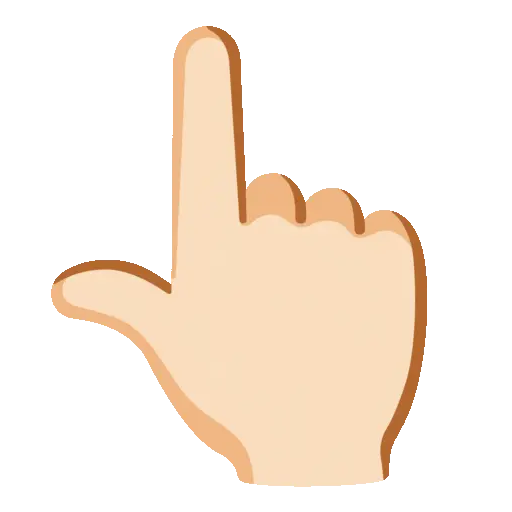 Point Up animated emoji