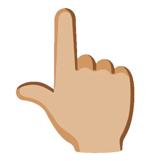 Point Up animated emoji