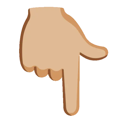 Point Down animated emoji