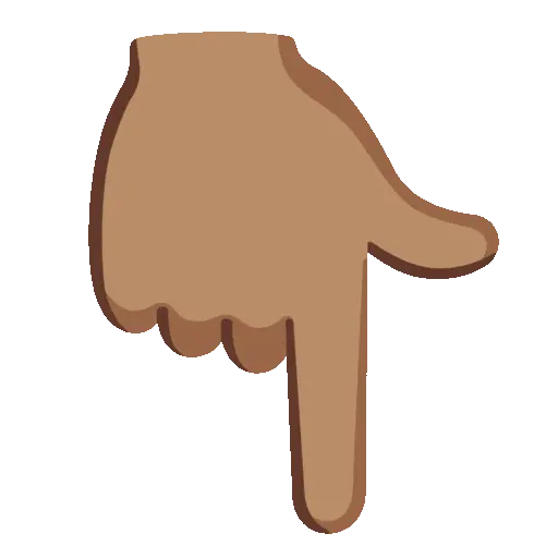 Point Down animated emoji