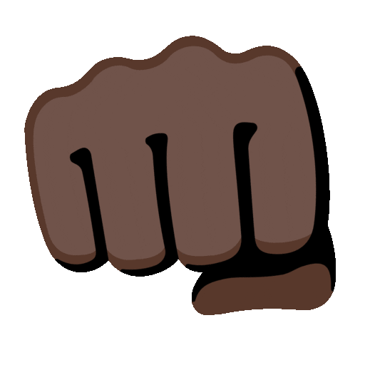 Faust nach vorne: Dunkle Hautfarbe Noto Animated emoji