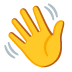 Waving Hand emoji on Google