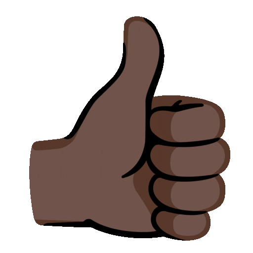 Thumbs Up: Dark Skin Tone Noto Animated emoji