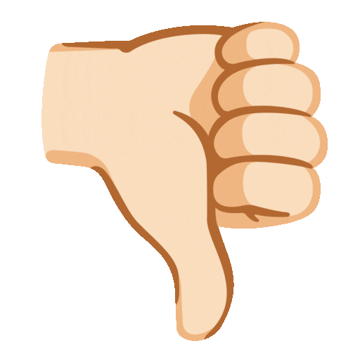 Thumbs Down: Light Skin Tone Noto Animated emoji