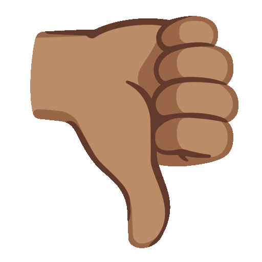 Thumbs Down: Medium Skin Tone Noto Animated emoji